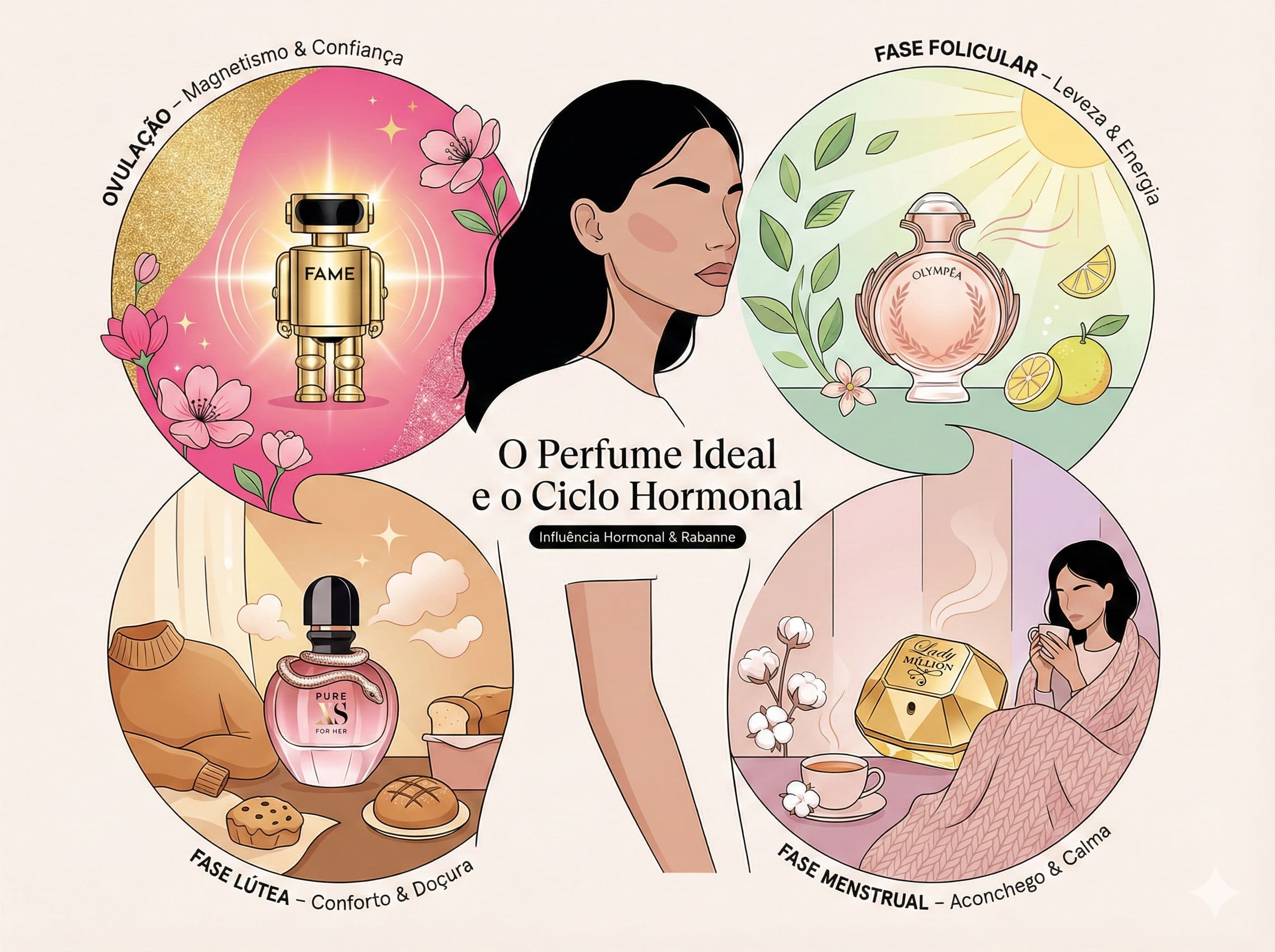 Capa do post O Perfume Ideal Para Cada Momento do Seu Ciclo Menstrual