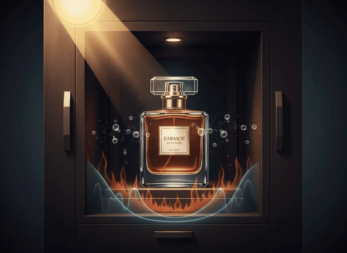 Capa do post O Guia Definitivo de Armazenamento de Perfumes: Como Proteger Suas Fragrâncias da Oxidação, Luz e Temperatura